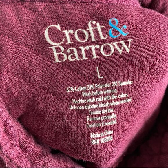 Croft & Barrow Quilted Jacket Full Zip - Picture 2 of 4